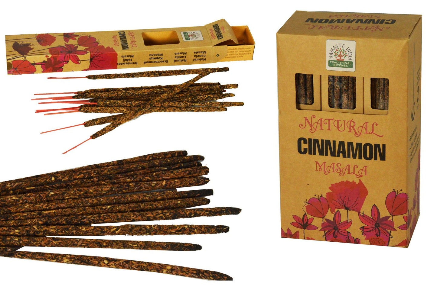 INCENSO NATURALE NAMASTE' CINAMMON BASTONCINO LUNGA DURATA