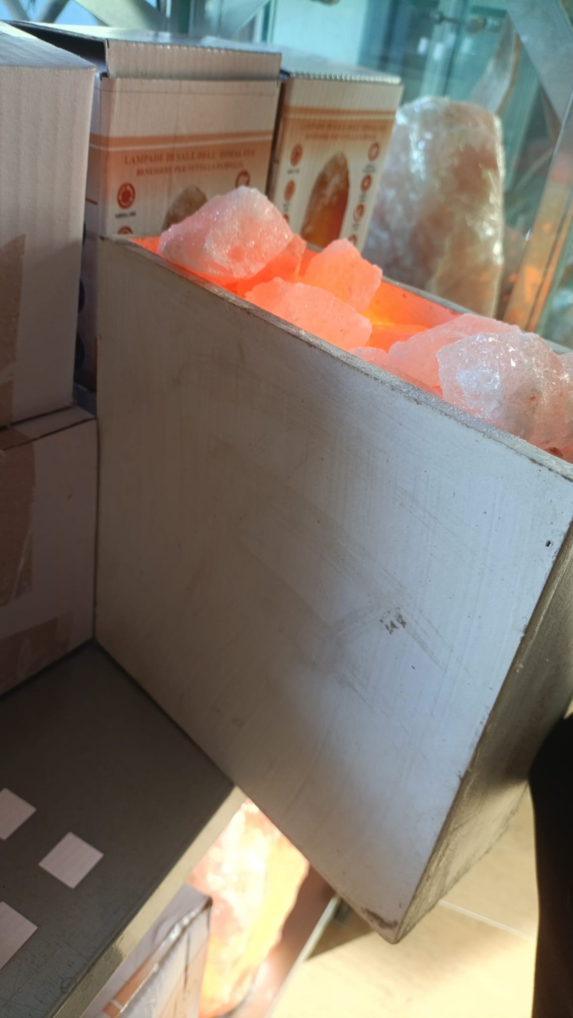 BRACIERE DI SALE FIORE DI LOTO E FIORE DELLA VITA DECAPATO CM H20X20X8 C** Cod. SAL118