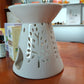 Brucia essenze foglie in ceramica cm 13x11x11
