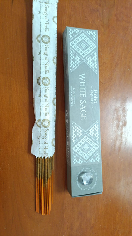 Incensi naturali salvia bianca con quarzo