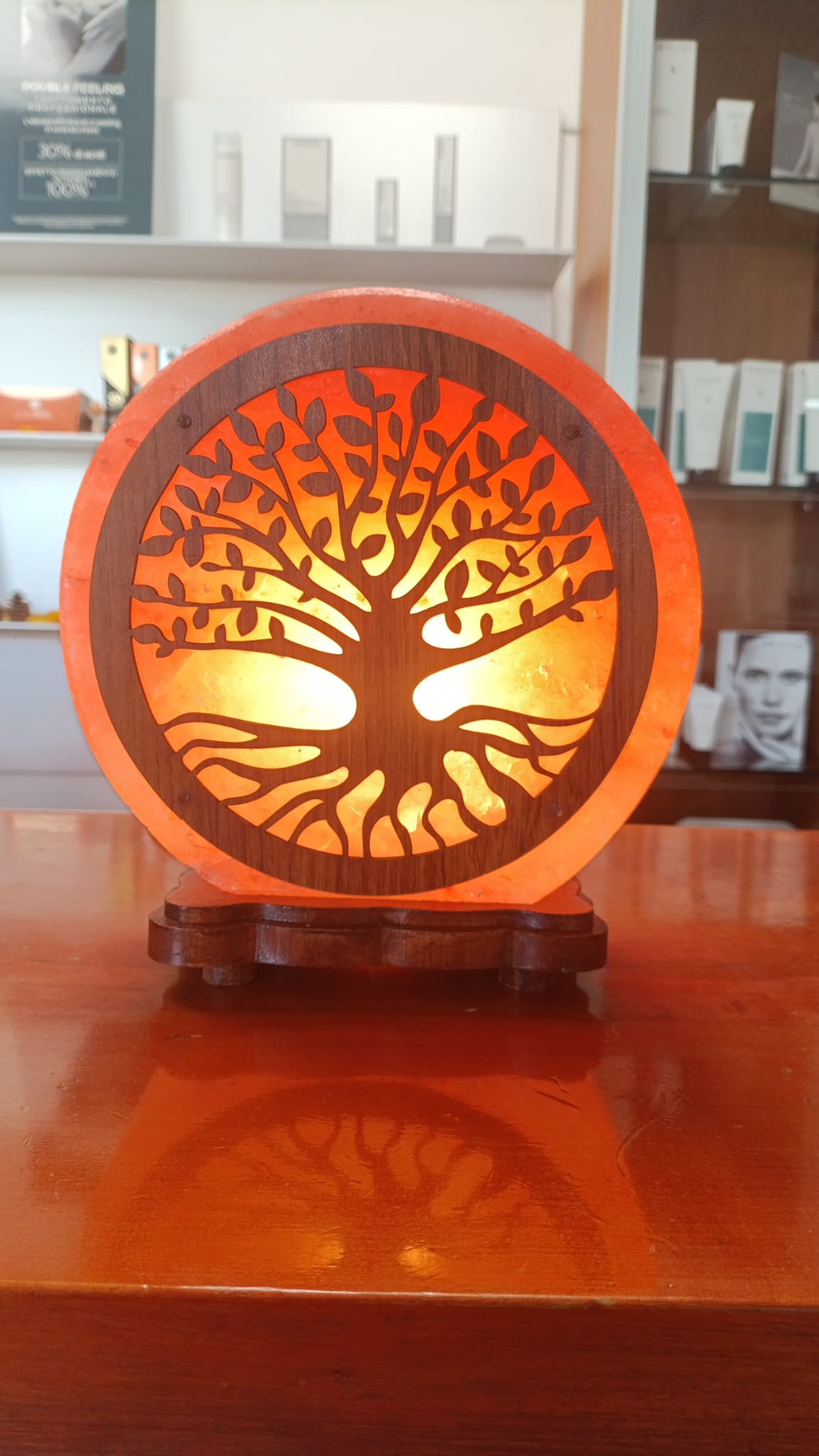 Lampade di sale 3D albero della vita cm h18