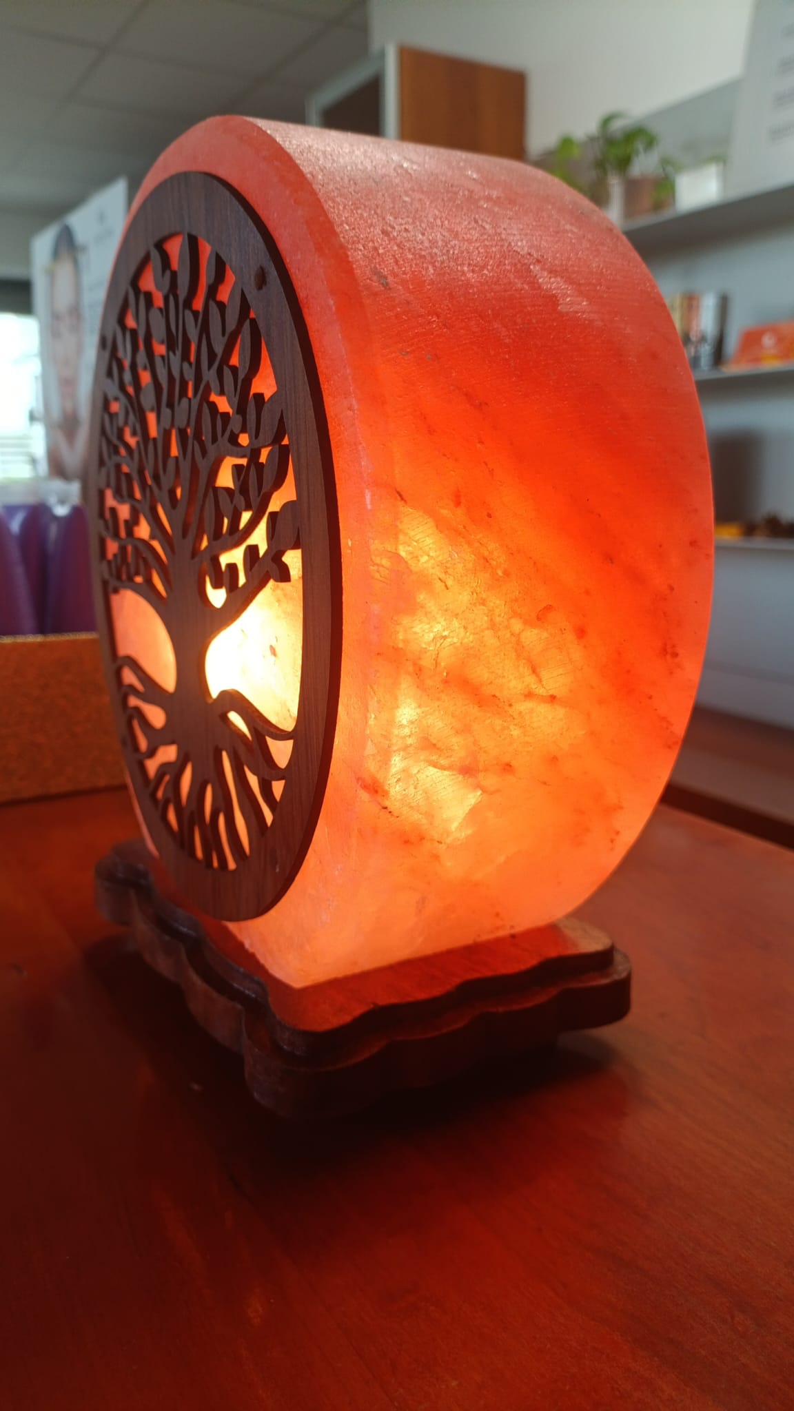 Lampade di sale 3D albero della vita cm h18