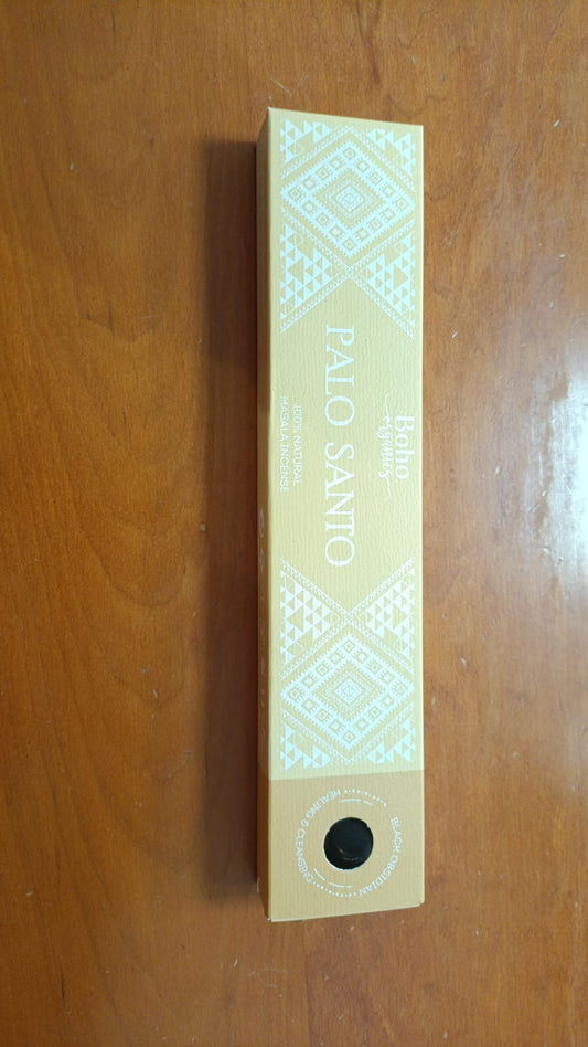 Incensi naturali palo santo con pietra ossidiana nera