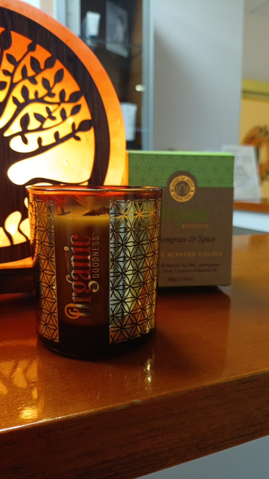 Candela Organic Goodness in cera di soia e frammenti di Lemongrass & Spezie gr 200