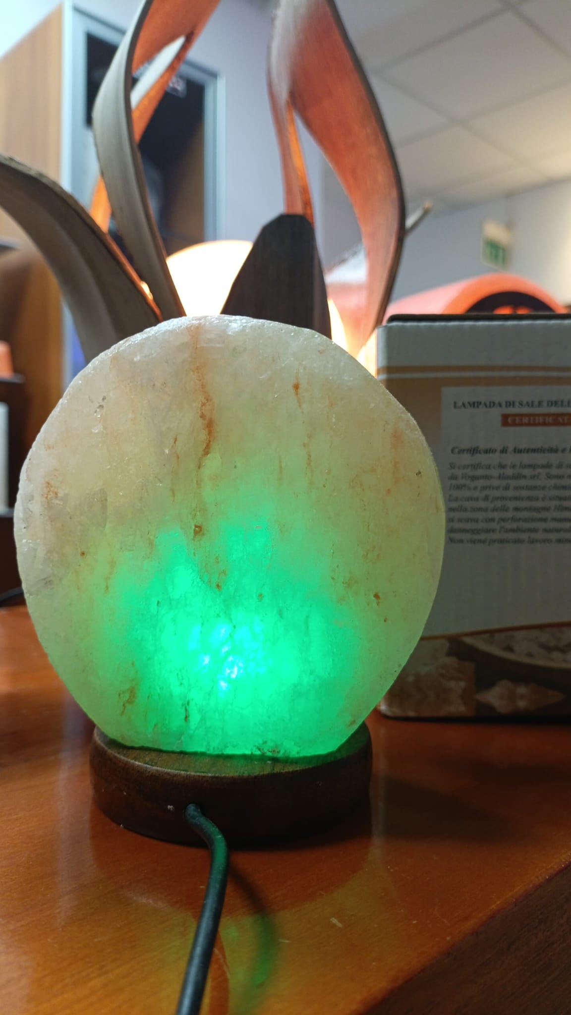 Lampade di sale USB albero della vita cm 8×8