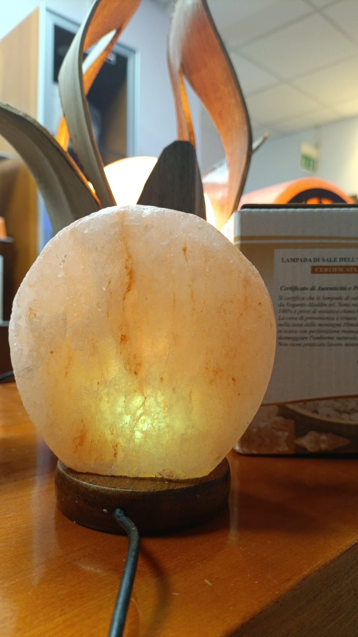 Lampade di sale USB albero della vita cm 8×8