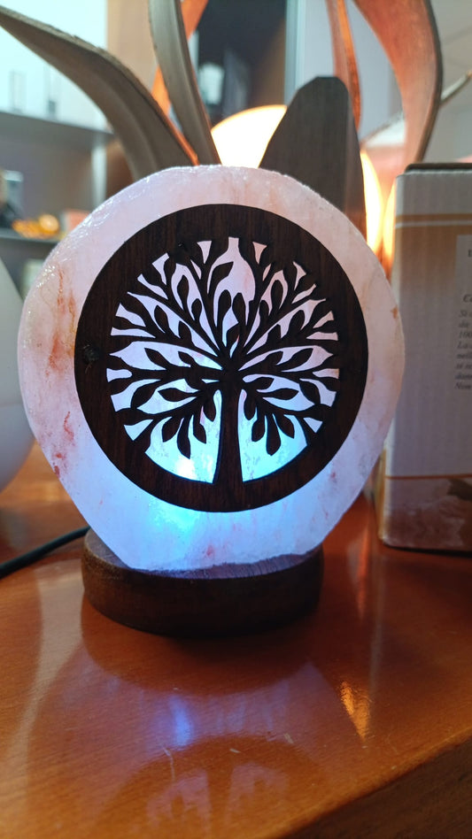 Lampade di sale USB albero della vita cm 8×8