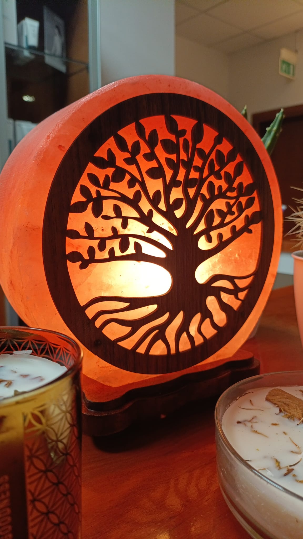 Lampade di sale 3D albero della vita cm h18