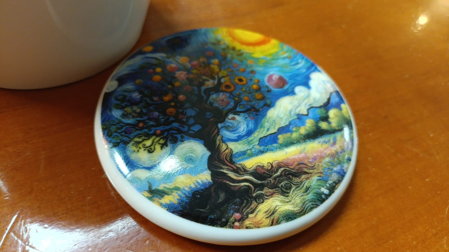 Tazza Mug in ceramica con Infusore e Coperchio fiori ML 380