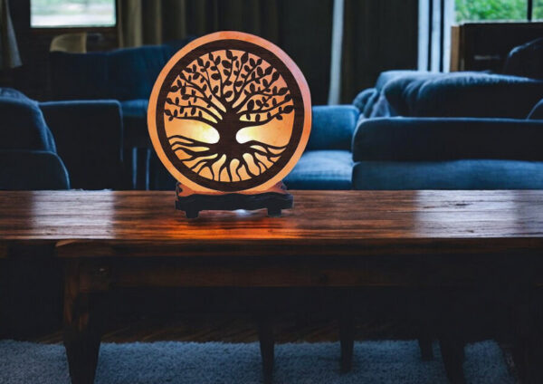 Lampade di sale 3D albero della vita cm h18