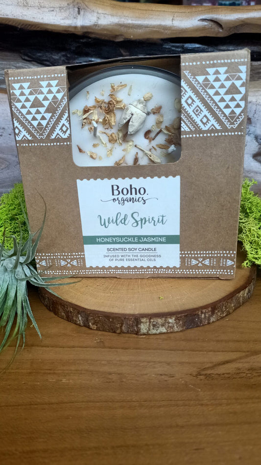 Candela cera di soia boho collection WILD SPIRIT Gelsomino/caprifoglio 200 gr.
