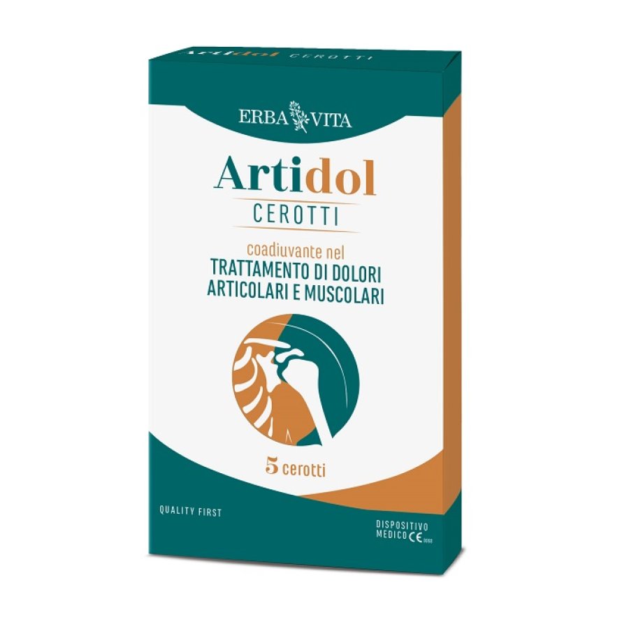 Erba Vita Artidol Cerotti per Dolori Muscolo-Scheletrici e Articolari, 5 Pezzi